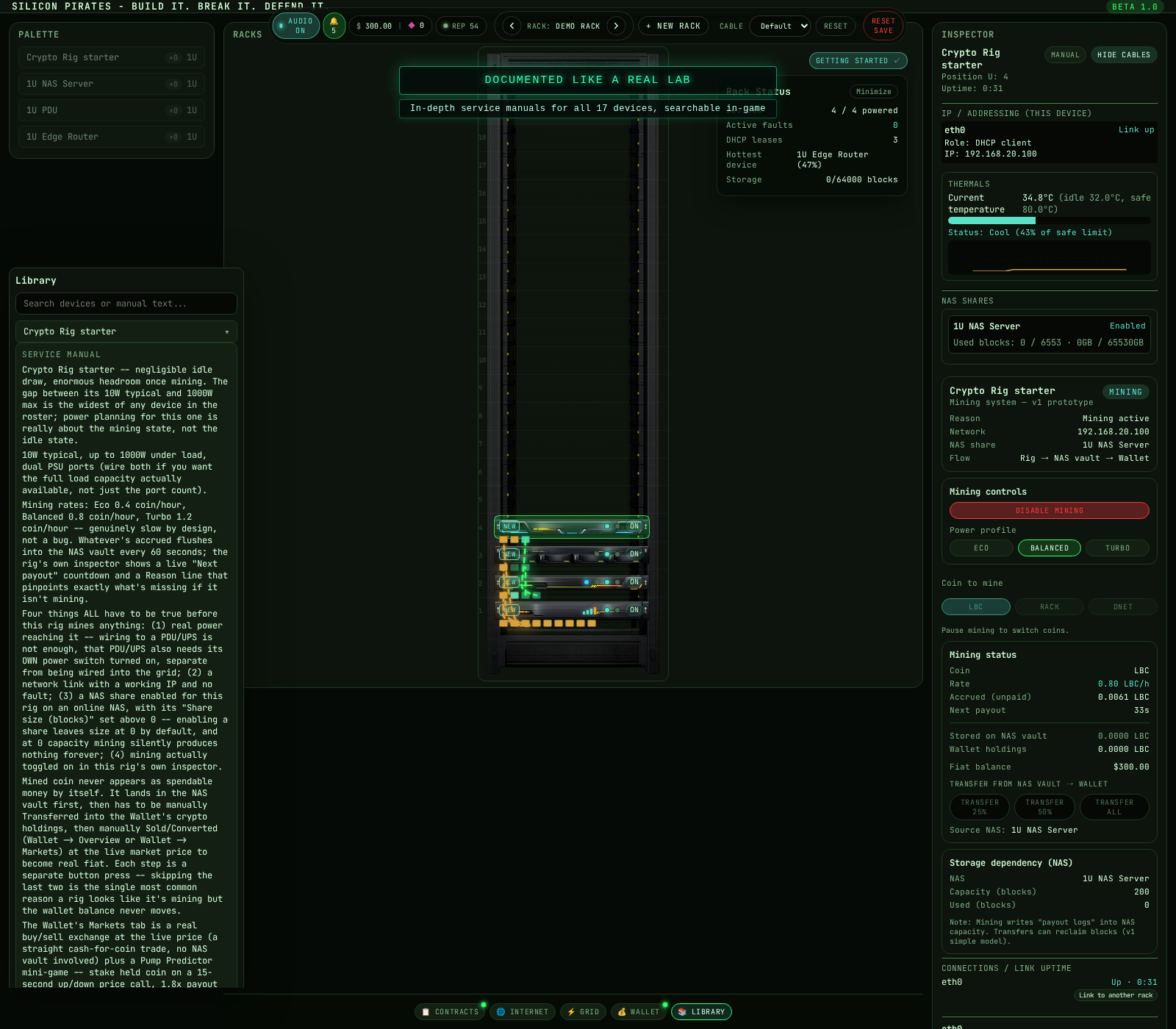 Live in-game dashboards reflecting real simulation state